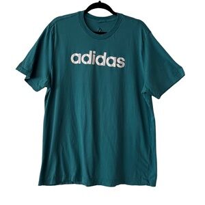 Adidas Men's Aqua Short Sleeve T-shirt, crew neck, size 2XL